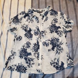 Addition Elle blue white floral short sleeve